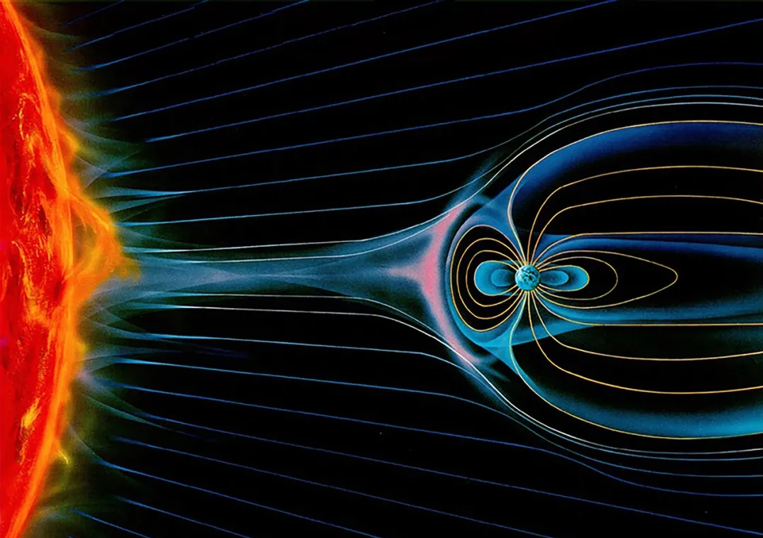 被地球磁场偏转的太阳风 | ESO(欧洲南方天文台)